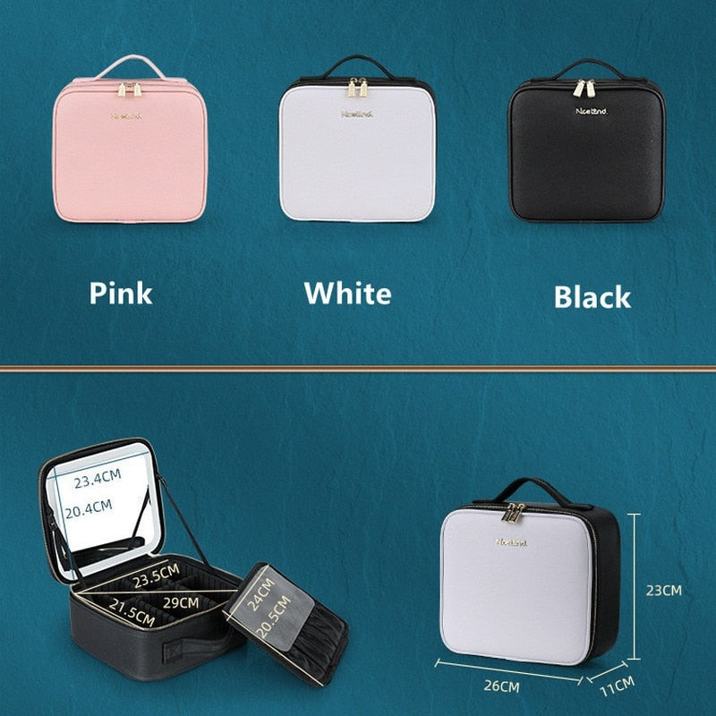VanityVue - Makeup Storage Box With LED Mirror