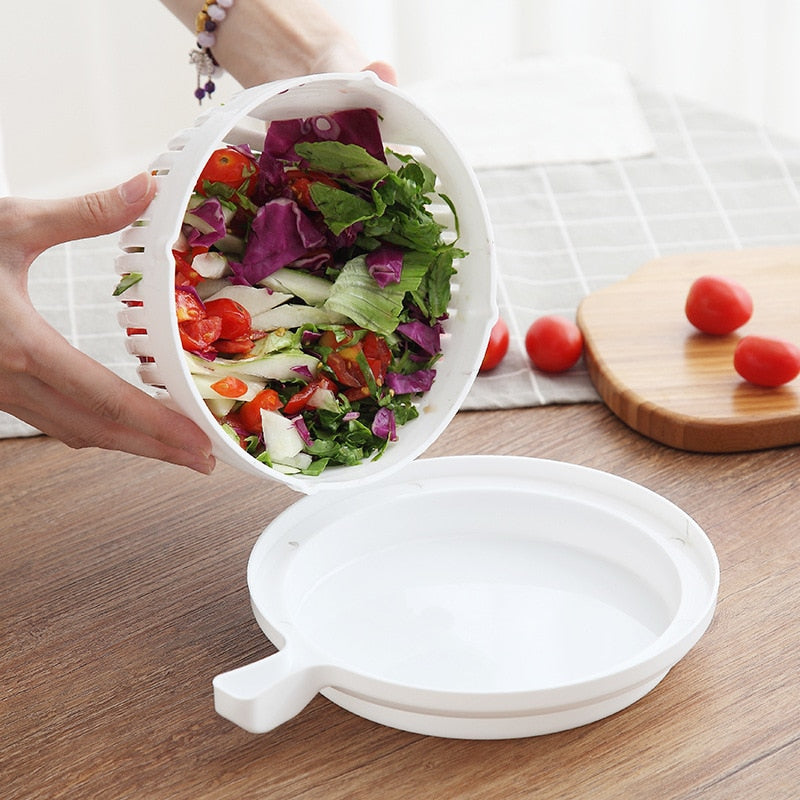 Ninja Salad - Instant Salad Maker Bowl & Fruit & Vegetable Cutter 
