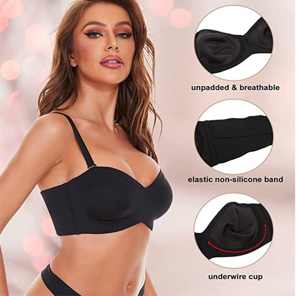 CurveComfort - Detachable Strap Bandeau Bra